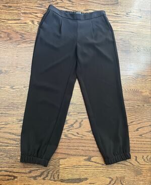 Trouve (Trouvé ) stretch crepe women jogger pants black Sz. 4